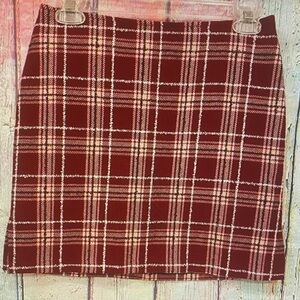 Sisley Skirt Womens 40/US 4Red Pink Plaid Tartan Mini Check Preppy Cluless